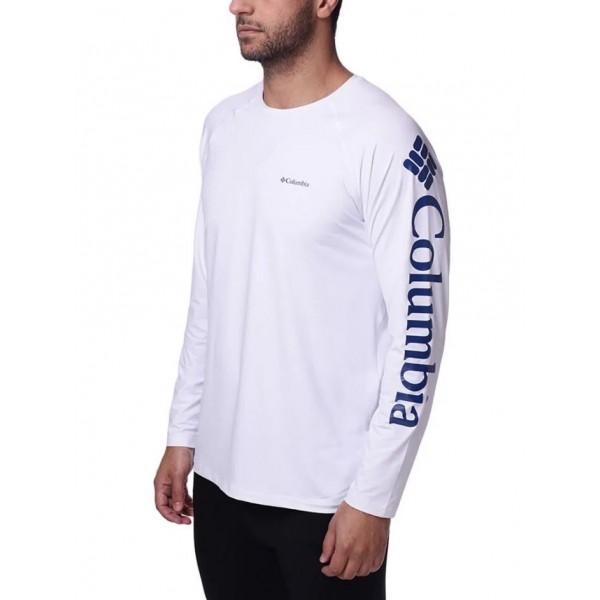 Camiseta Columbia Aurora M/L Masc - Branca
