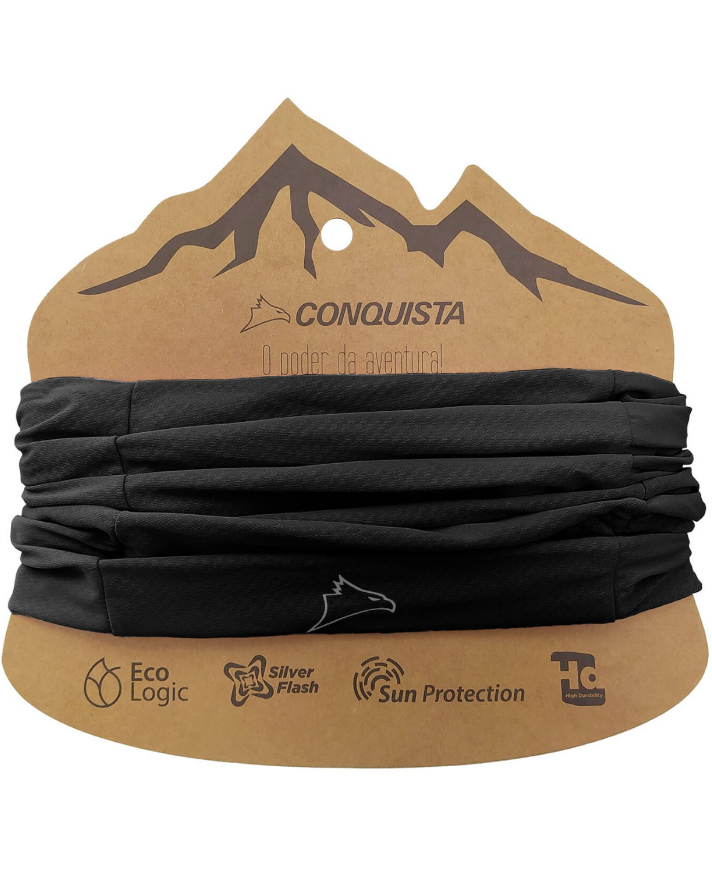 Bandana Conquista com Protecao Solar Dry Cool UPF50+ -  Preto