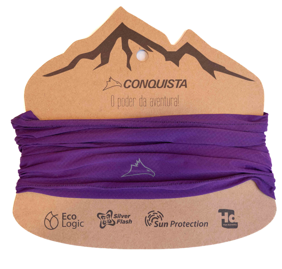 Bandana Conquista com Protecao Solar Dry Cool UPF50+ -  Roxo