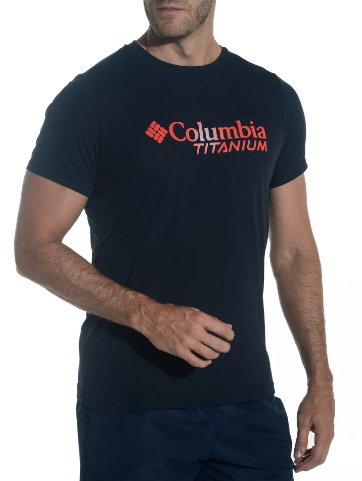 Camiseta Columbia Neblina Titanium Burst M/C Masc - Preta 