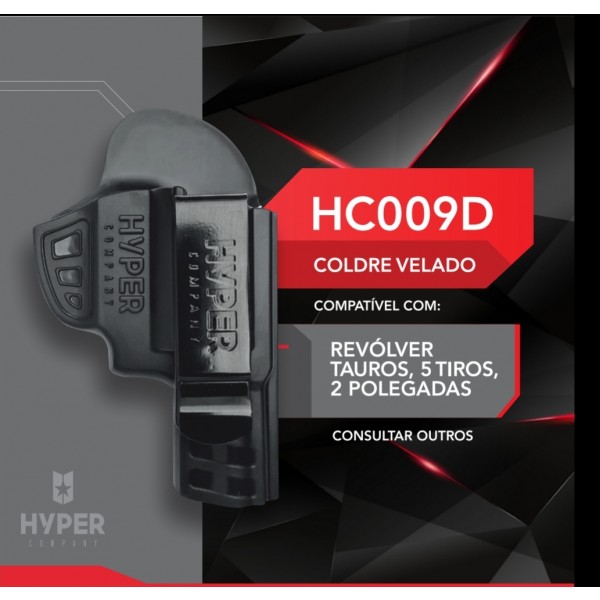 Coldre Velado Hyper HC009D para Revolver 5 Tiros 2 Polegadas