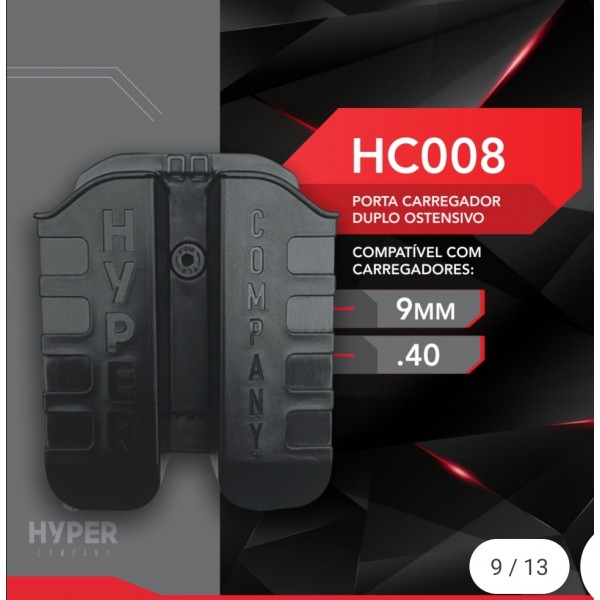 Porta Carregador Ostensivo Hyper HC008D - Duplo