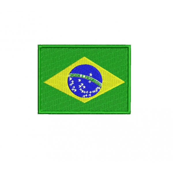 Patch Bordado Atack Militar Bandeira do Brasil com Velcro