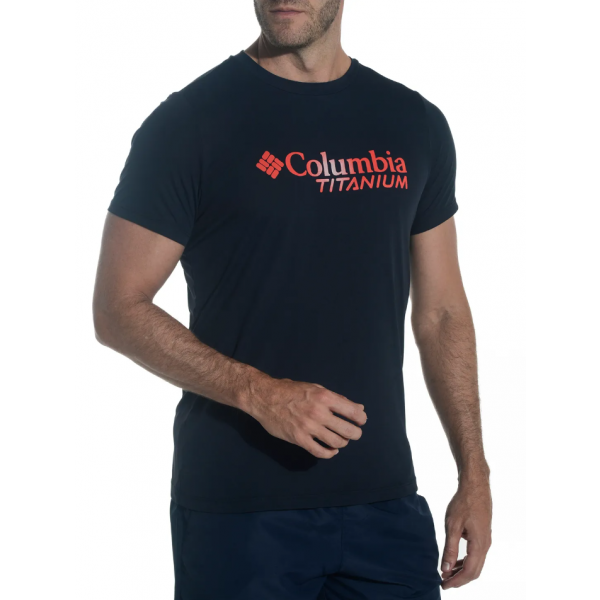 Camiseta Columbia Neblina Titanium Burst M/C Masc - Preta 