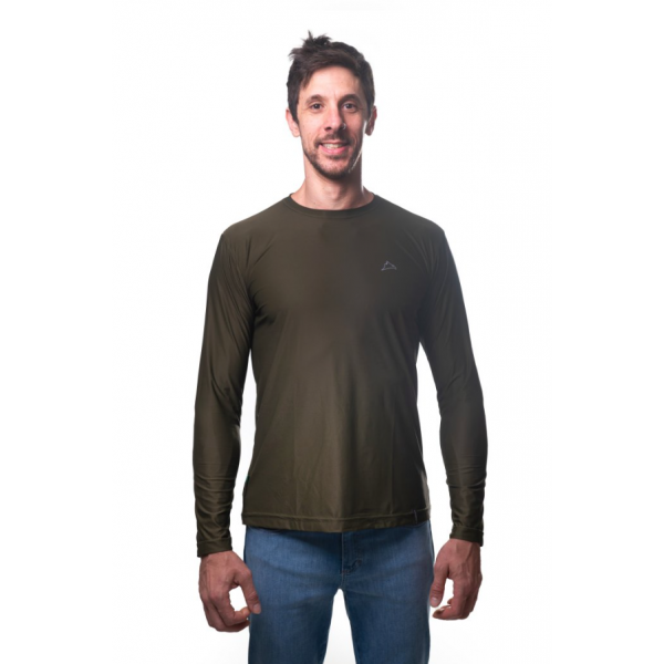 Camiseta Conquista Dry Cool UPF50+ ML Masc - Verde