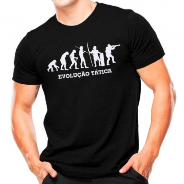 Camiseta Atack Militar Evolução Tática - Preto
