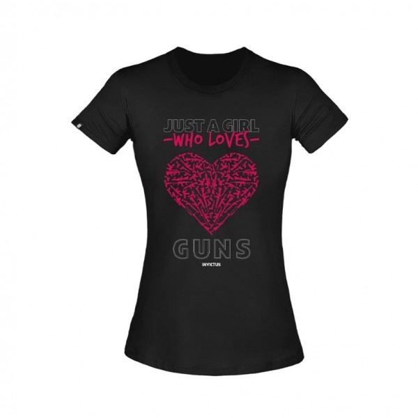Camiseta Invictus Concept Love Guns Fem. - Preto