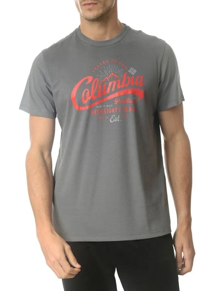 Camiseta Columbia Big C Branded Masc - Cinza