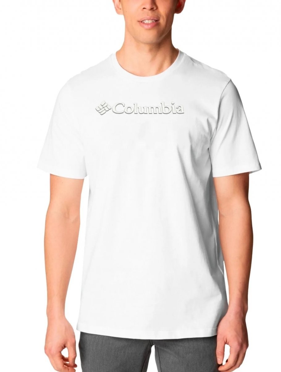 Camiseta Columbia Basic Logo II Branded Shadow Masc - Branca 