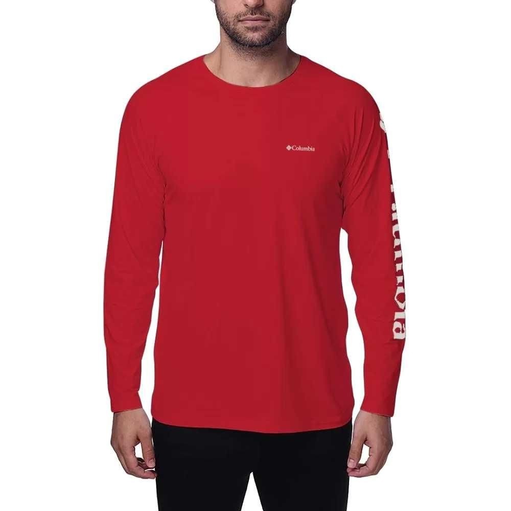 Camiseta Columbia Aurora M/L Masc - Vermelha 