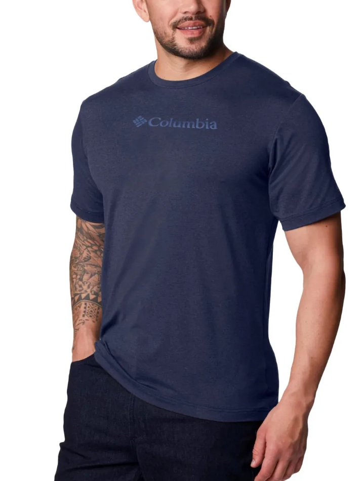 Camiseta Columbia Basic Logo II Branded Shadow Masc - Azul Marinho 