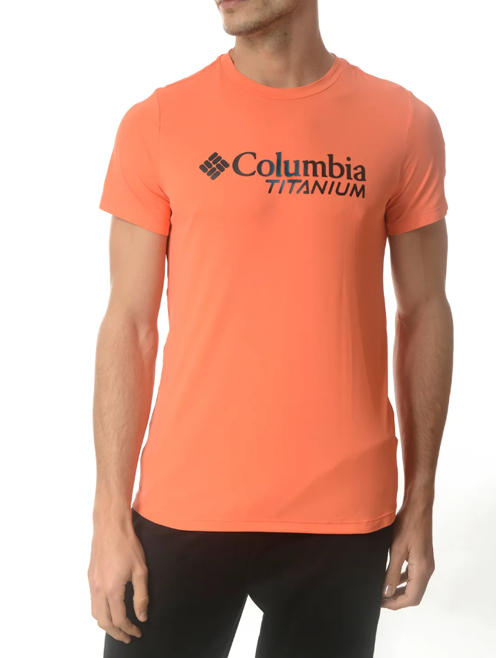 Camiseta Columbia Neblina Titanium Burst M/C Masc - Coral
