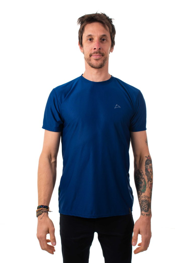 Camiseta Conquista Dry Cool UPF50+ MC Masc - Azul Marinho