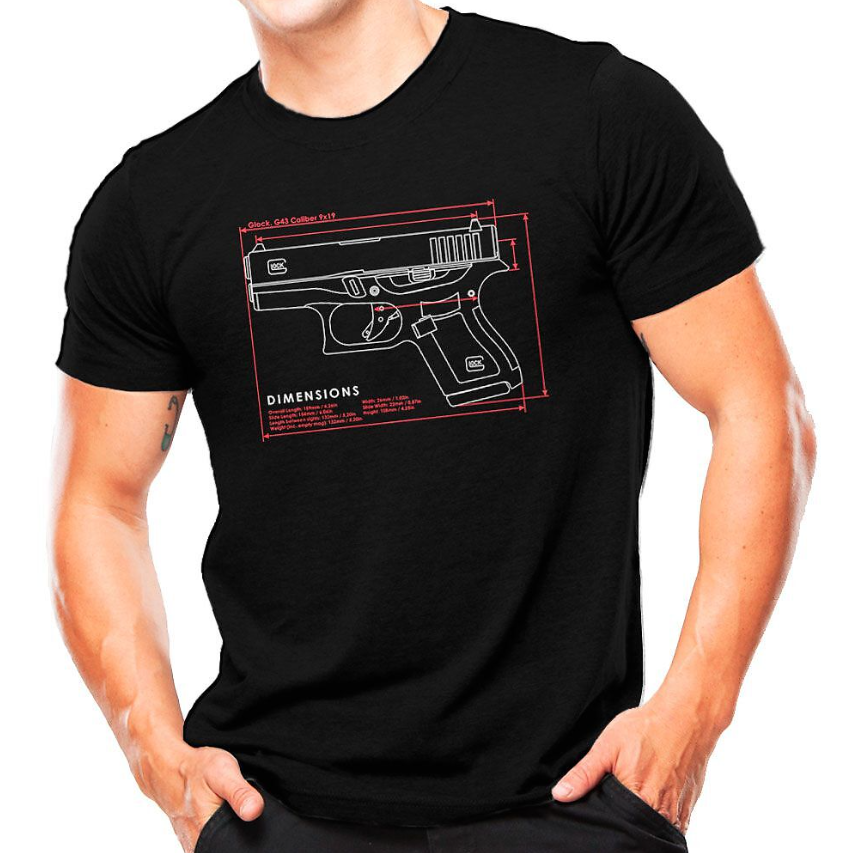 Camiseta Atack Militar Glock G43 - Preto