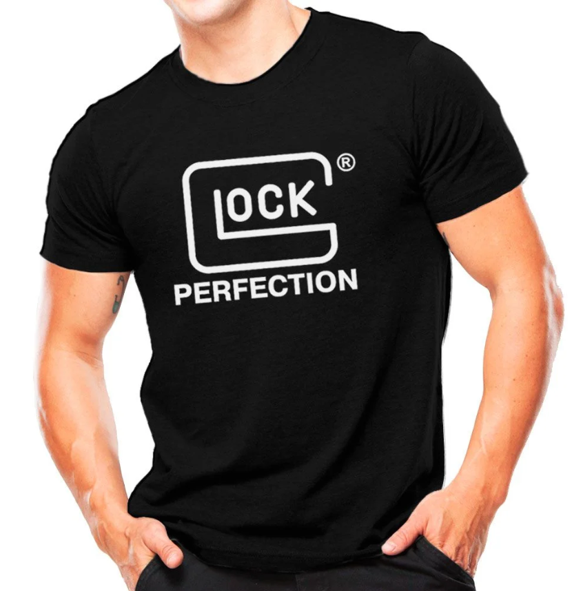 Camiseta Atack Militar Estampada Glock Perfection Masc - Preto/Branco